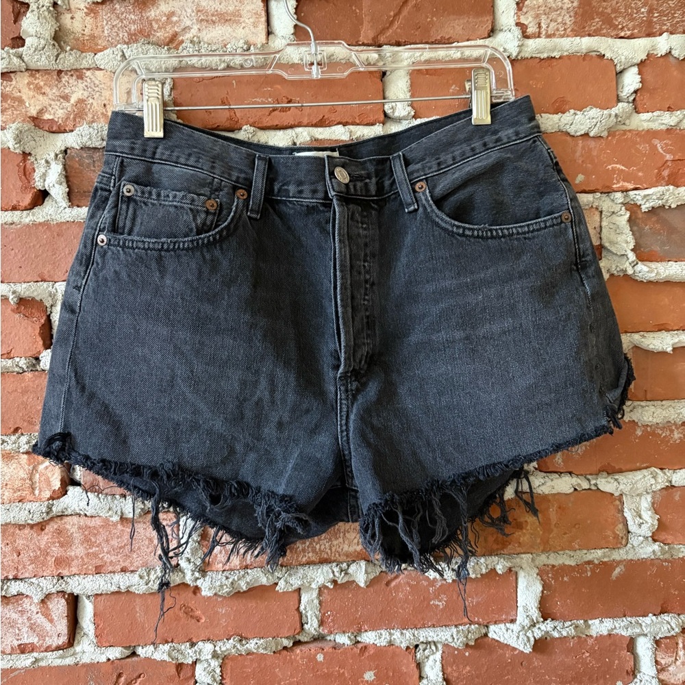 Agolde Black Denim Shorts Size 29